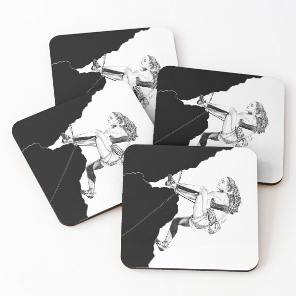 Item preview, Trad Climber digital drawing in black and white designed and sold by StephCarrDesign.