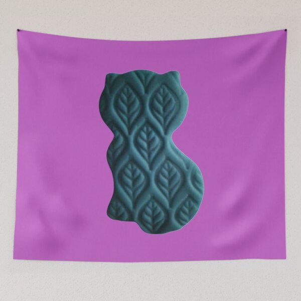 Item preview, Terra Catta Forest Cat ~ Teal/Orchid designed and sold by CatsMeowDesigns.
