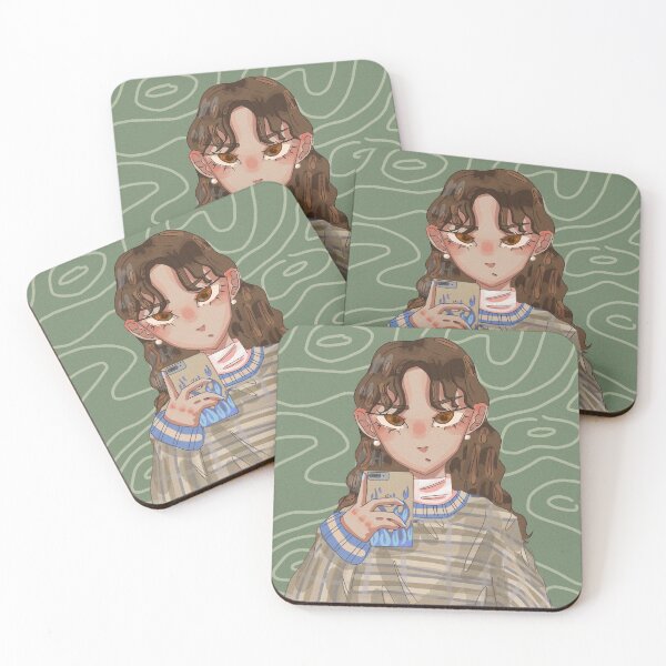 Item preview, girl on sage green background designed and sold by sckecles.