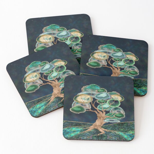 Item preview, Green Geodes Tree designed and sold by k9printart.