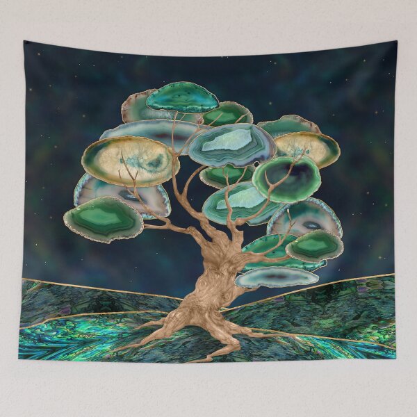 Item preview, Green Geodes Tree designed and sold by k9printart.