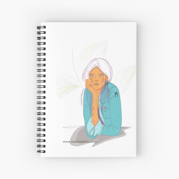 Chica con cazadora vaquera Cuaderno de espiral