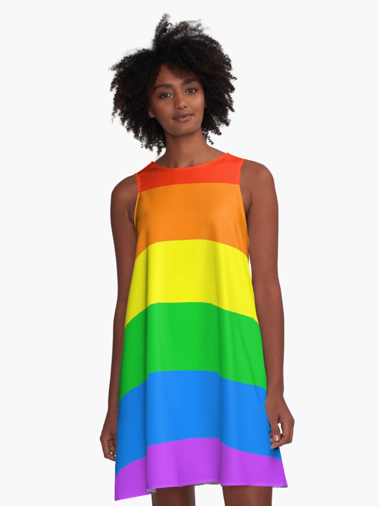 Vestido acampanado «Bandera simple del orgullo gay» de JuliaDream | Redbubble Vestido acampanado «Bandera simple del orgullo gay» de JuliaDream | Redbubble