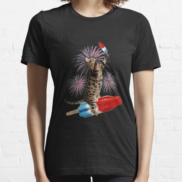 Cat riding a bomb pop shirt best sale