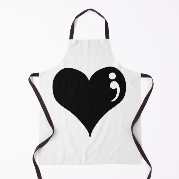 Item preview, Semicolon mental illness awareness in heart designed and sold by XLesserPandaX.