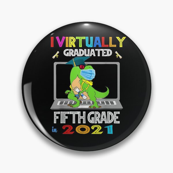 Item preview, I Virtually Graduated 5th Grade Graduation Virtual T Rex  designed and sold by jerrie9.