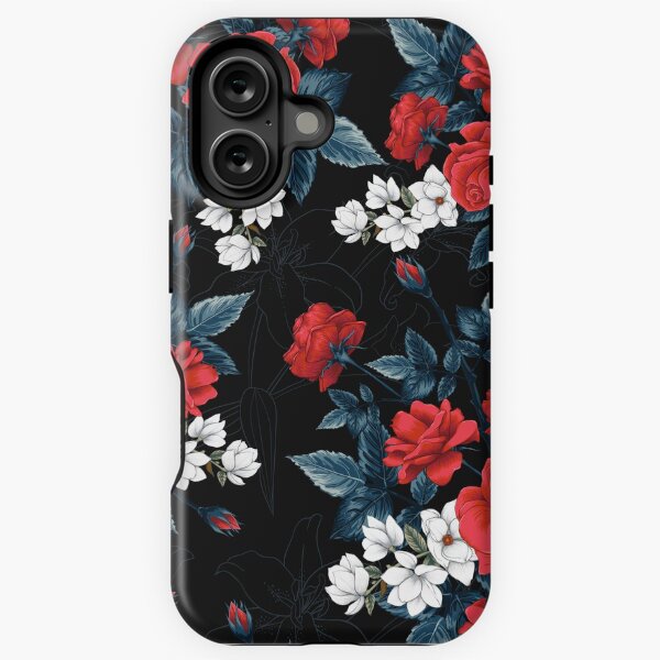Item preview, Seamless pattern red rose, magnolia and lilly flowers designed and sold by zaryab213.