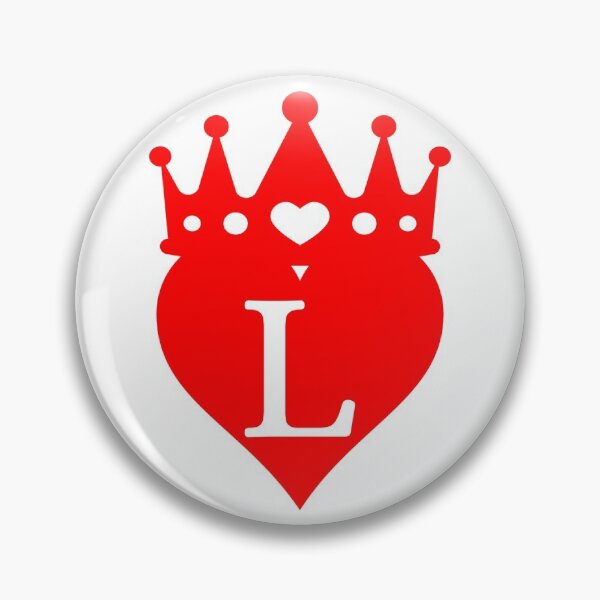 Item preview, crowned red heart with letter L designed and sold by ronaldsonou.