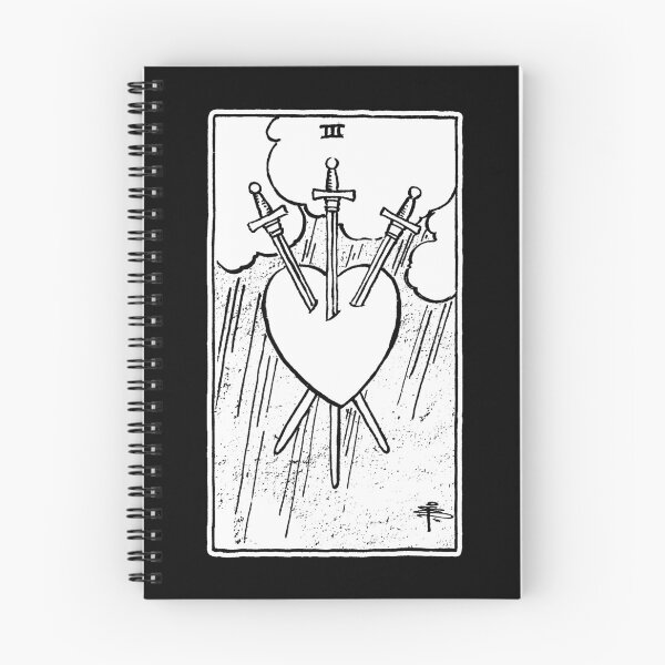 Item preview, Three of Swords - III of Swords - Tarot Card - Major Arcana - fortune telling - occult designed and sold by createdezign.