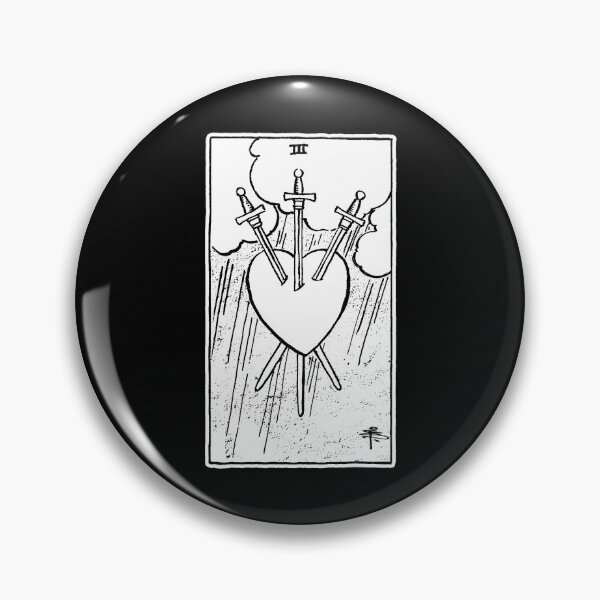 Item preview, Three of Swords - III of Swords - Tarot Card - Major Arcana - fortune telling - occult designed and sold by createdezign.