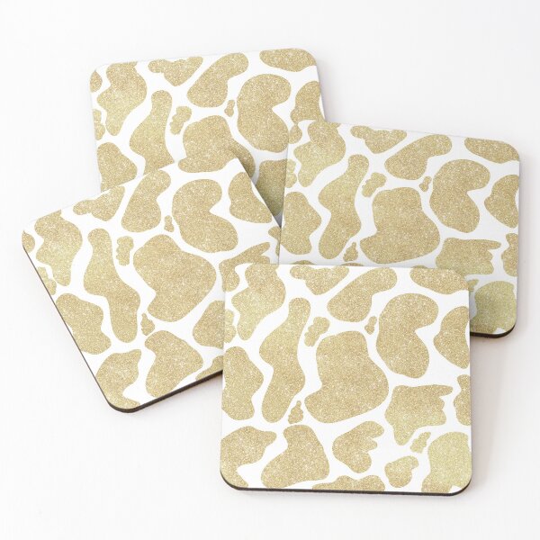 Item preview, Simple Gold white Large Cow Spots Animal Pattern designed and sold by InovArtS.