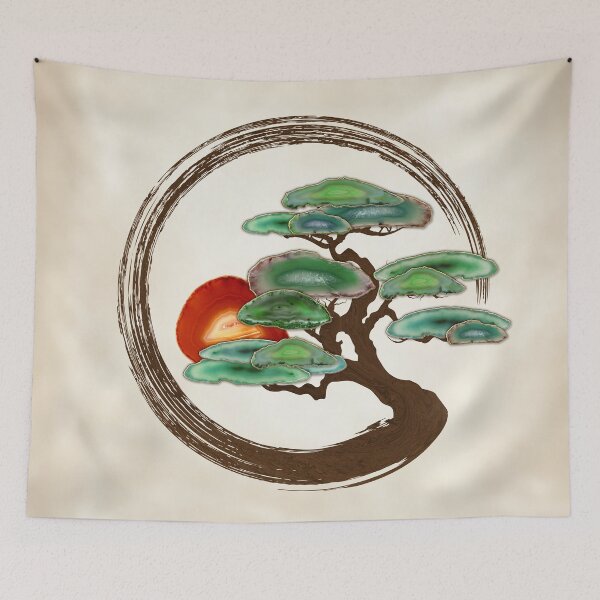 Item preview, Zen Enzo Geode Bonsai Tree on canvas designed and sold by k9printart.