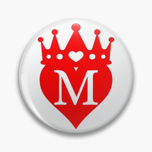 Item preview, crowned red heart with letter M designed and sold by ronaldsonou.