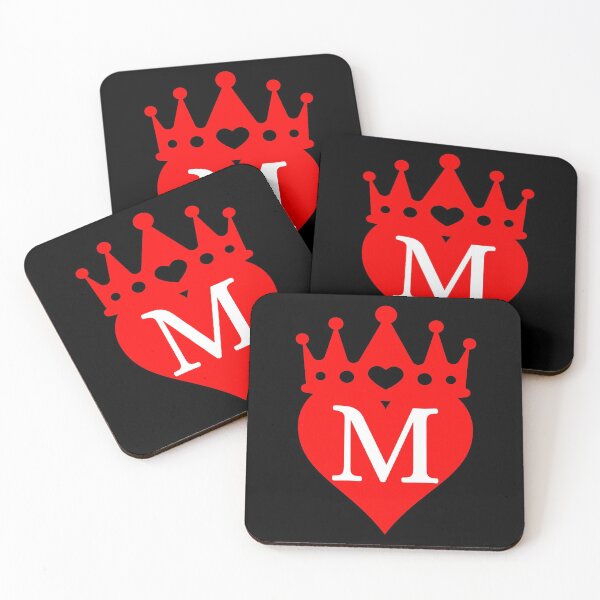 Item preview, king or queen crowned red heart with letter M designed and sold by ronaldsonou.