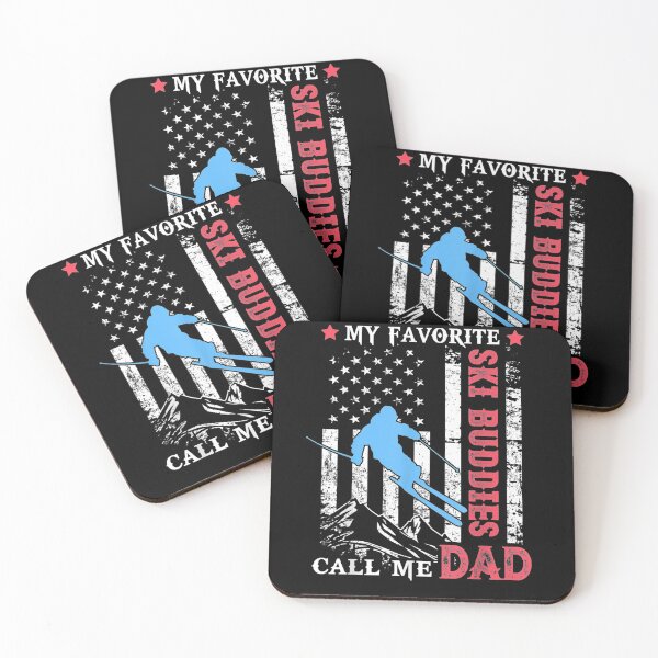 Item preview, Mens My Favorite Ski Buddies Call Me Dad Usa Flag Father's Day  designed and sold by laurader.