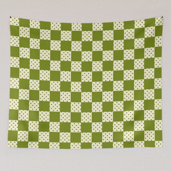 Item preview, Green and white checkers.  checker, pattern, checkered, green designed and sold by skysshobu.