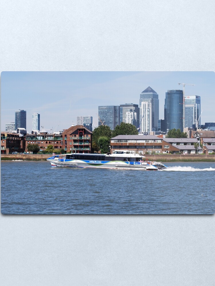 Alternate view of Thames Clippers at Thames Greenwich London Metal Print