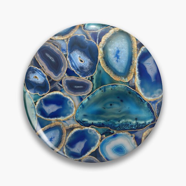 Item preview, Blue Geodes crystal pattern designed and sold by k9printart.