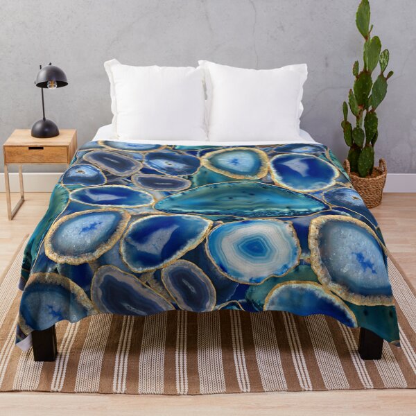 Item preview, Blue Geodes crystal pattern designed and sold by k9printart.