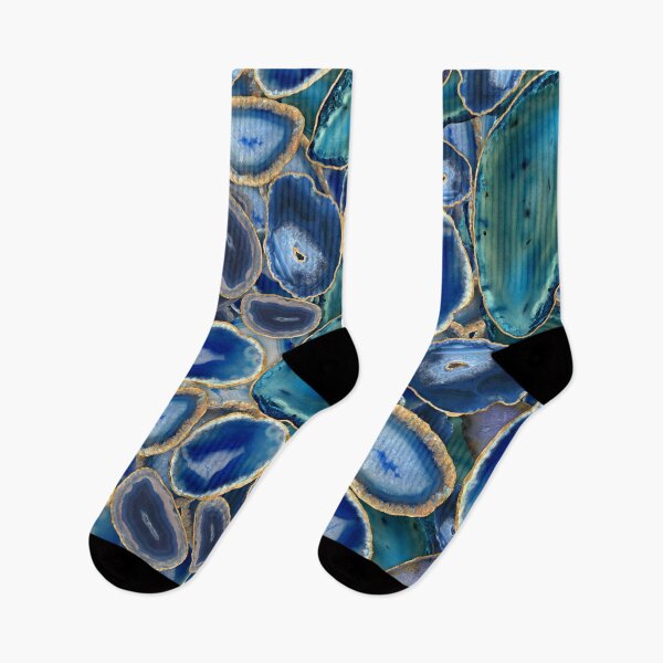 Item preview, Blue Geodes crystal pattern designed and sold by k9printart.