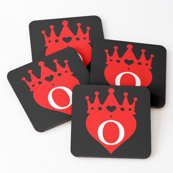 Item preview, king or queen crowned red heart with letter O designed and sold by ronaldsonou.