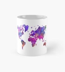 World map in watercolor Mug