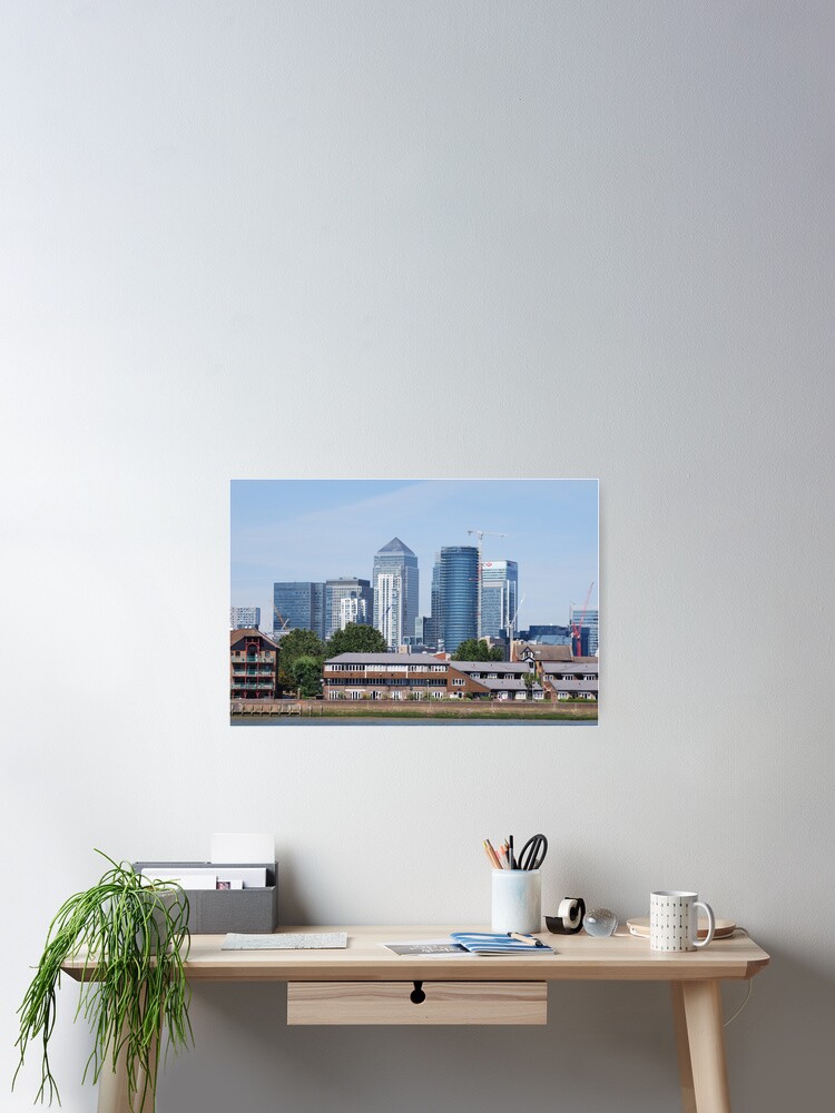 Thumbnail 1 of 3, Poster, Canary Wharf Skyline - view from Greenwich designed and sold by santoshputhran.