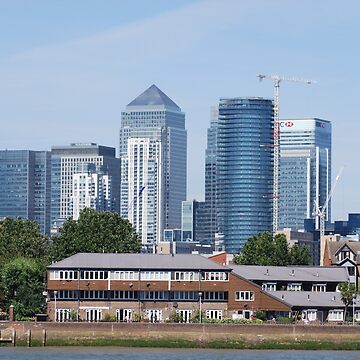 Artwork thumbnail, Canary Wharf Skyline - view from Greenwich by santoshputhran