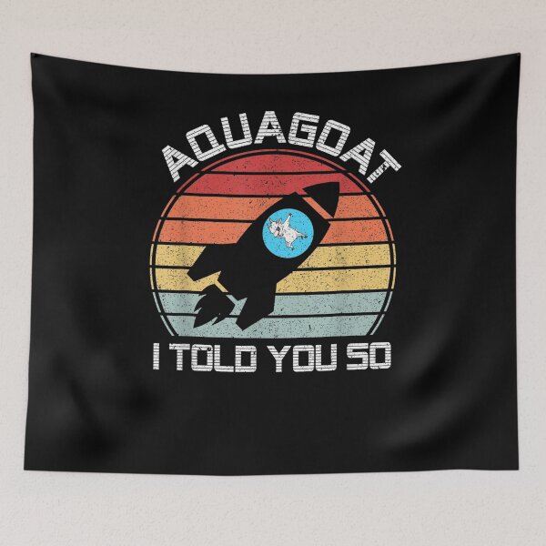 Item preview, Vintage Aquagoat Crypto Te lo dije tan Hodler a la luna designed and sold by jerrie9.