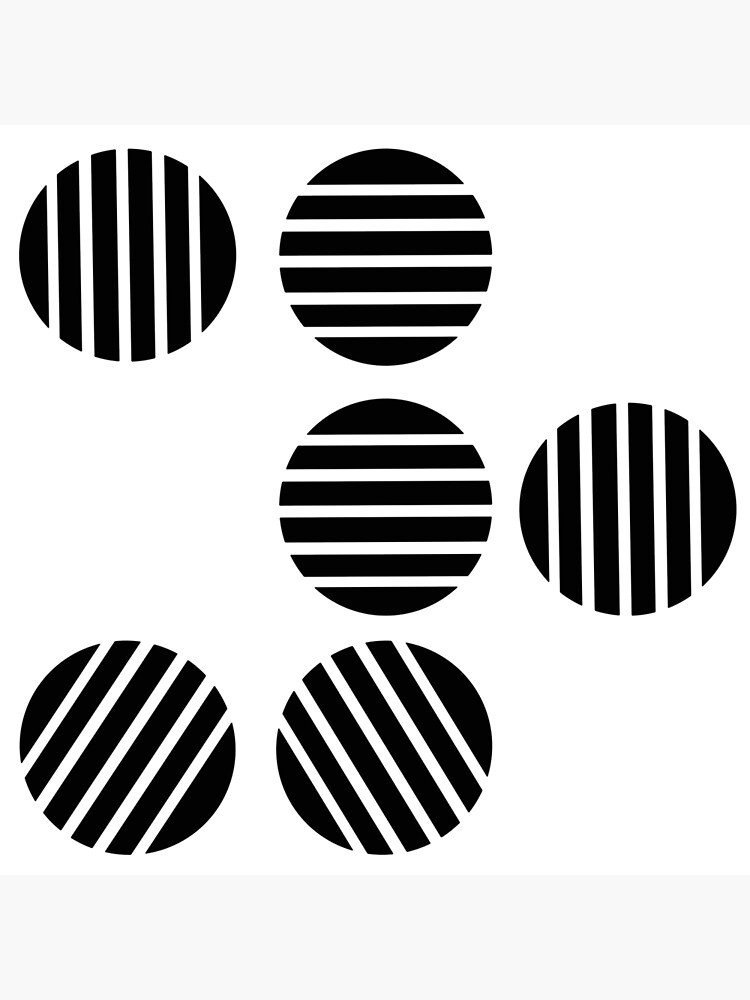 "Black and white abstract, circles abstract art, geometric art" Poster