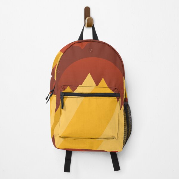 Item preview, YELLOW MOUNTAINS BROWN SKY - FALL VERSION MINIMALIST ILLUSTRATION Brown BG by MiraiDesigns designed and sold by miraidesigns.