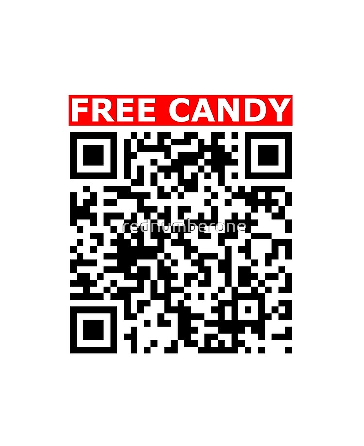 Rick roll - Free Candy  video never gonna give you up QR code |  Sticker