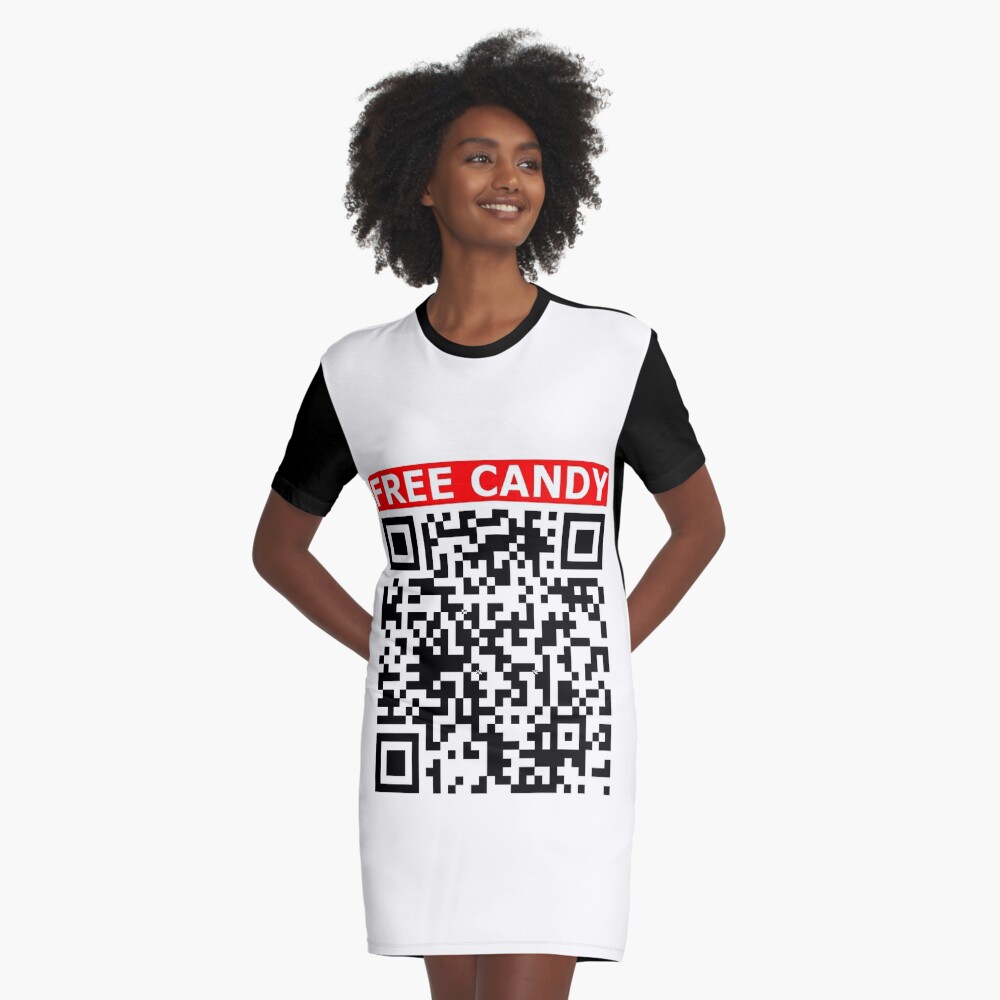 Rick roll - Free Candy  video never gonna give you up QR code |  Sticker