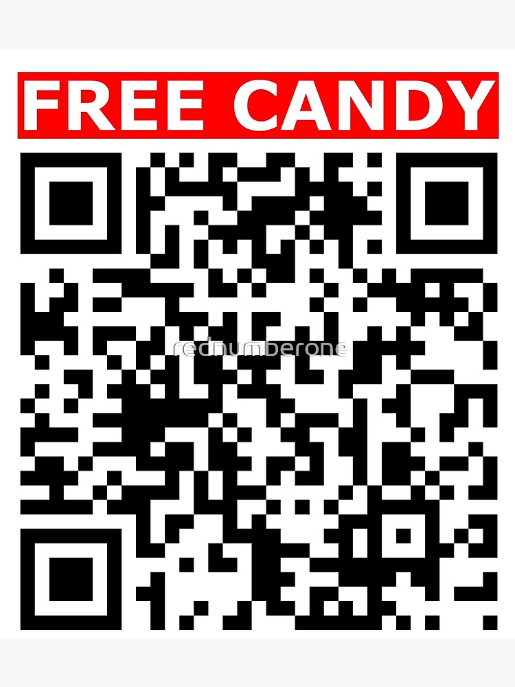 Rick roll - Free Candy  video never gonna give you up QR code |  Sticker