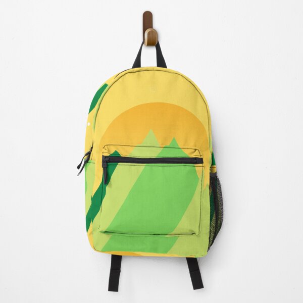 Item preview, GREEN MOUNTAINS YELLOW SKY - SUMMER VERSION MINIMALIST ILLUSTRATION Teal BG by MiraiDesigns designed and sold by miraidesigns.