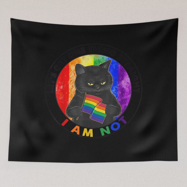 Item preview, Let's Get One Thing Straight I Am Not Lgbt Black Cat  designed and sold by jerrie9.