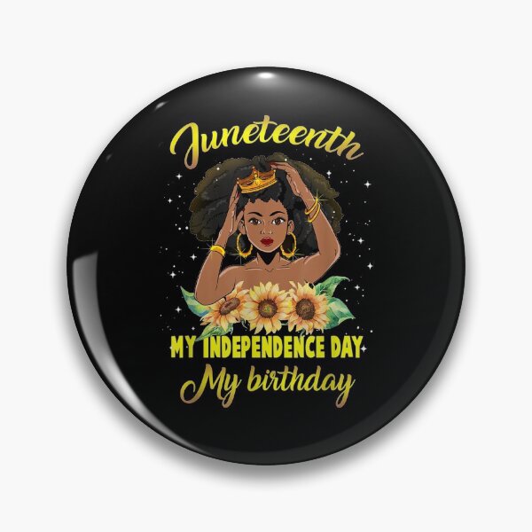 Item preview, June Nth My Independence Day My Birthday Black Queen Girls  designed and sold by laurader.