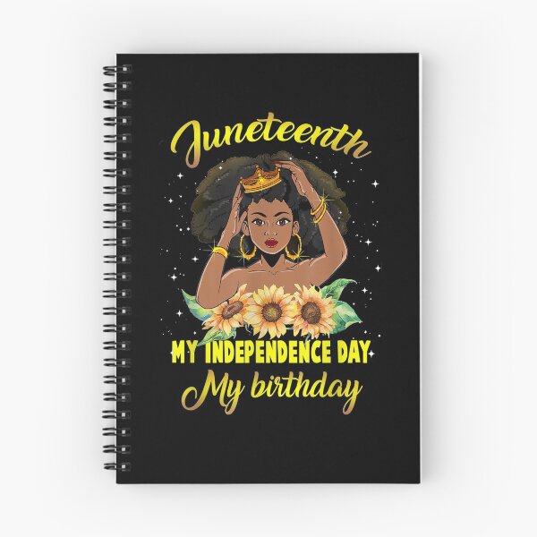 Item preview, June Nth My Independence Day My Birthday Black Queen Girls  designed and sold by laurader.