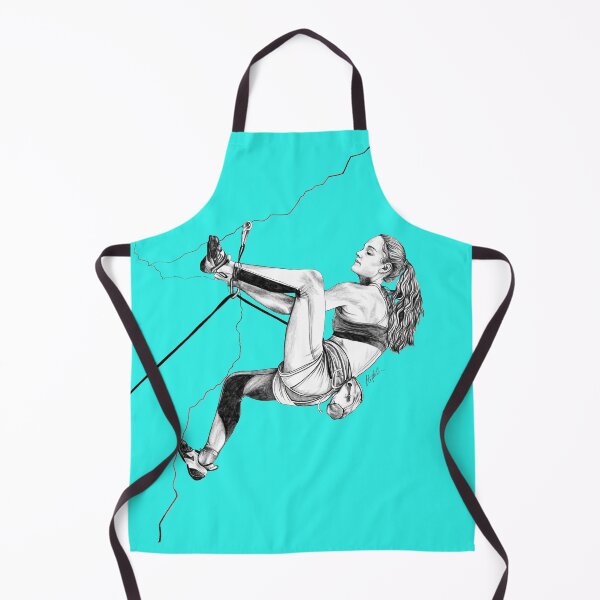 Item preview, Trad Climber digital drawing with Turquoise background designed and sold by StephCarrDesign.