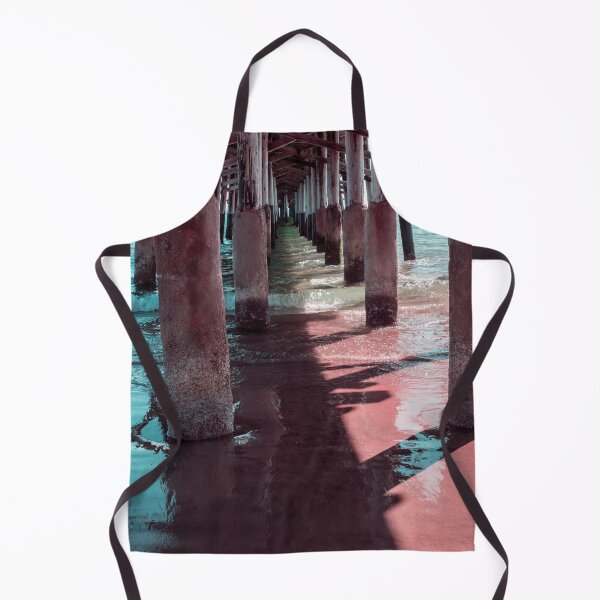 Item preview, Silky Reflections in Mint Greens and Pinks - Californian Cool Under the Newport Beach Pier designed and sold by Georgia Mizuleva.
