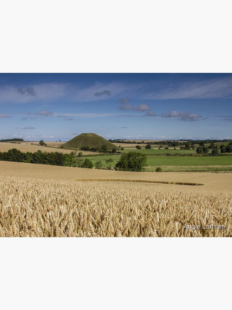 Silbury Hill and crop circle by AngelaBarnett
