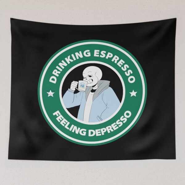Item preview, Undertale Game - Drinking Espresso - Feeling Depresso designed and sold by EthelLyle3.