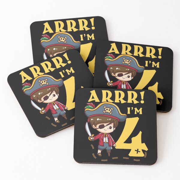 Item preview, 4th Birthday Pirate Captain designed and sold by CreativeGiftShp.