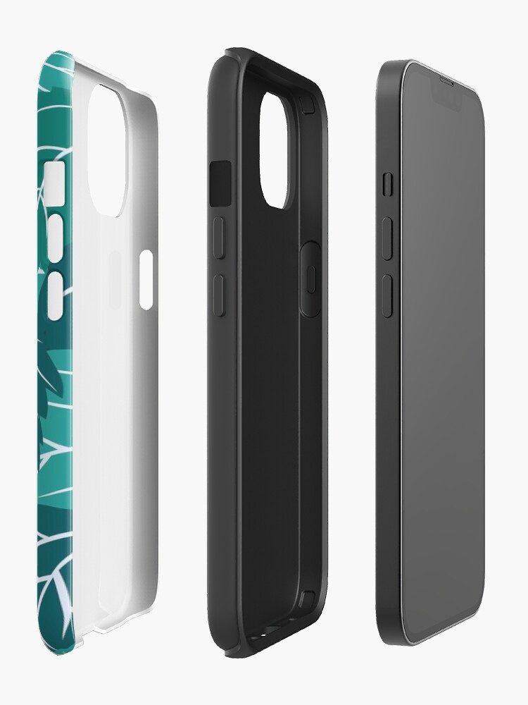 Alternate view of WE PERCEIVE | SUMMER STYLE COLLECTION - Tropical Hibiscus Green Leaves iPhone Case