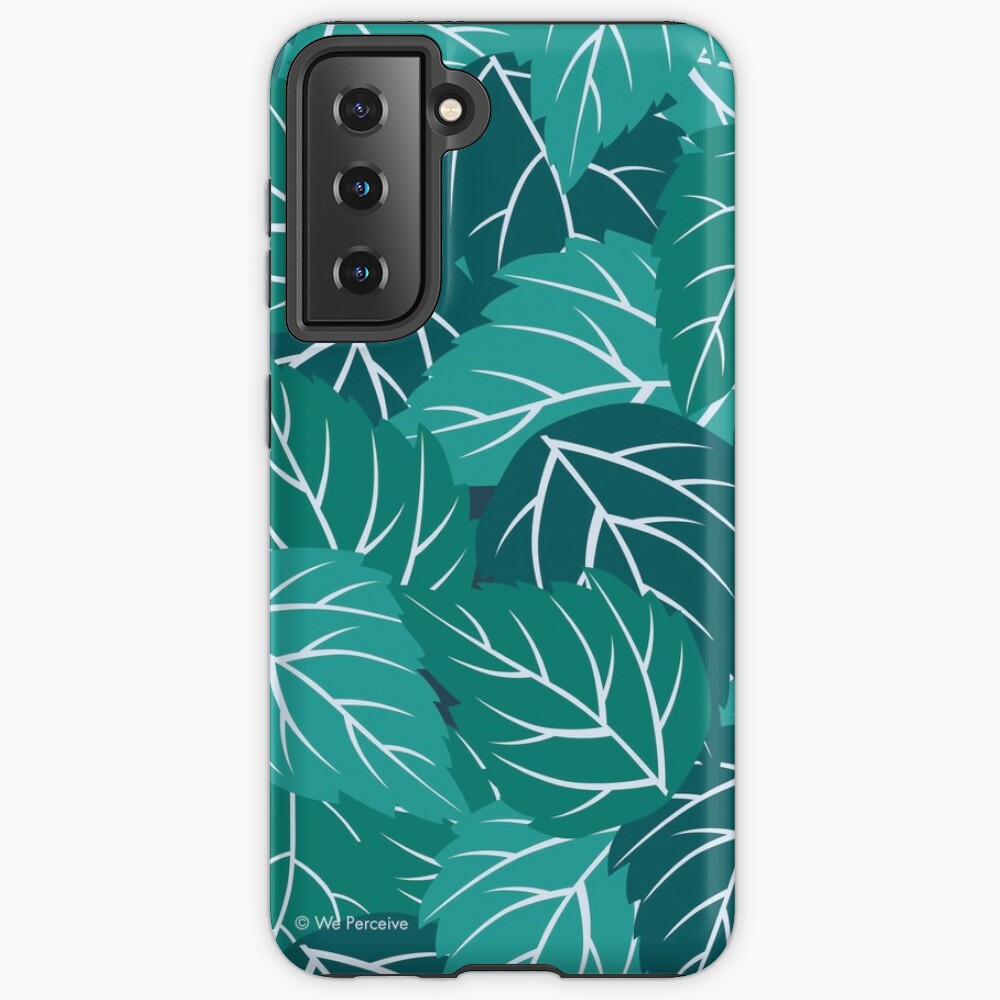 WE PERCEIVE | SUMMER STYLE COLLECTION - Tropical Hibiscus Green Leaves Samsung Galaxy Phone Case