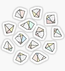 Polygonal stones and gemstones Sticker