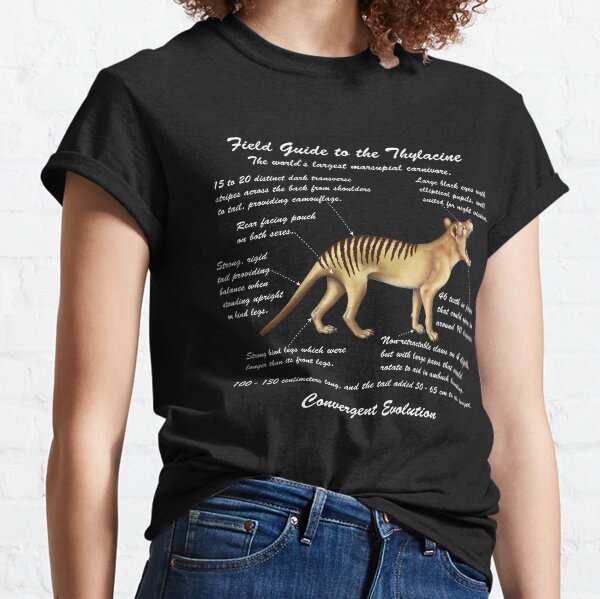 Item preview, A Field Guide to Thylacines - white cursive writing designed and sold by Kestrelle.