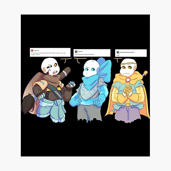 Undertale Video Game Main Characters Funny Design | Art Board Print