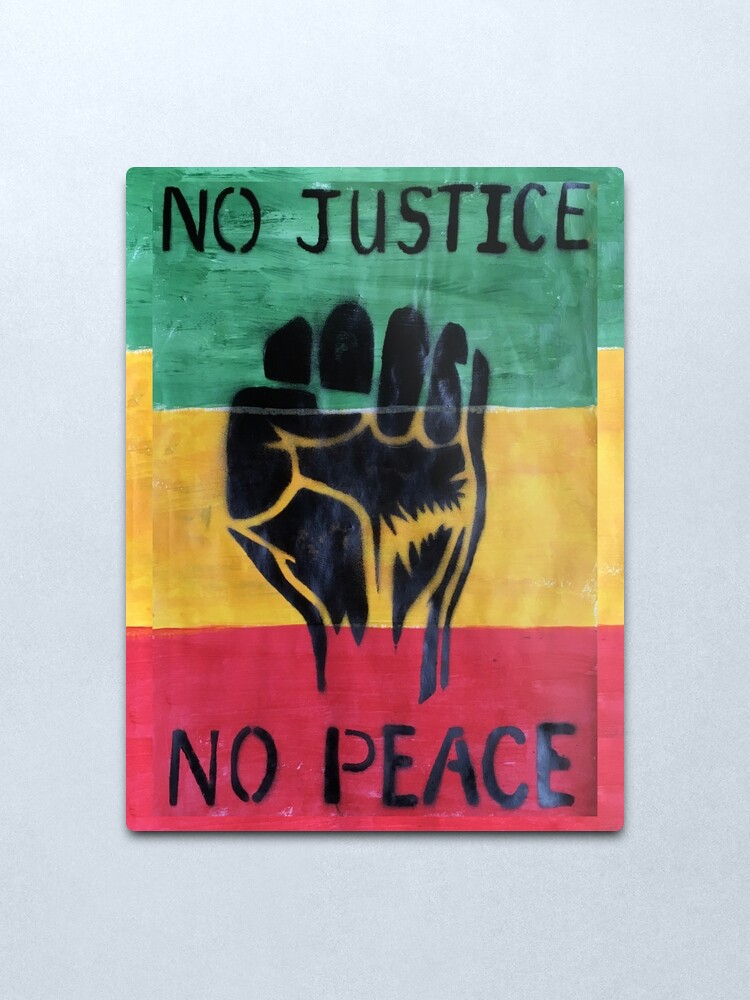 Alternate view of No Justice No Peace Metal Print