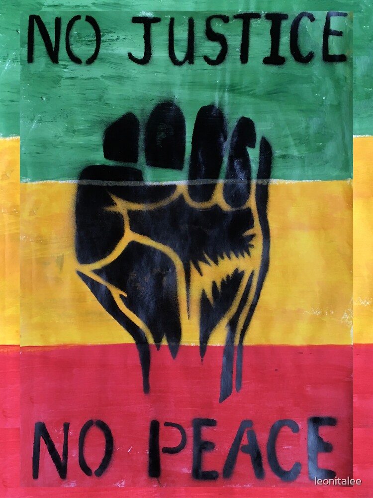 Thumbnail 3 of 3, Sticker, No Justice No Peace designed and sold by leonitalee.
